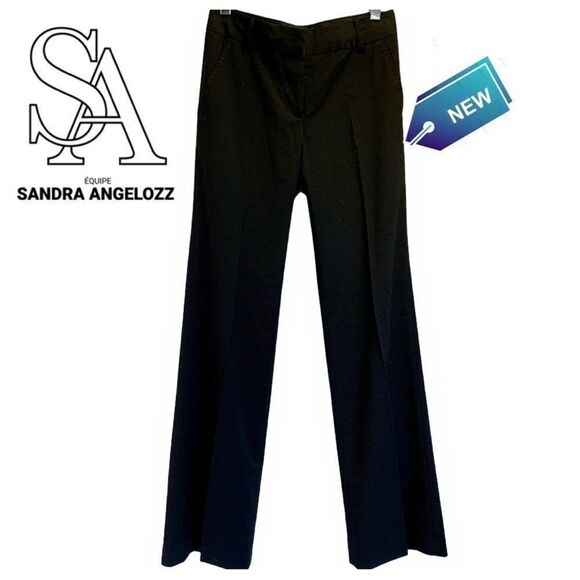 Sandra Angelozzi NWT Black Dress Pants Sz 32 - Picture 1 of 13